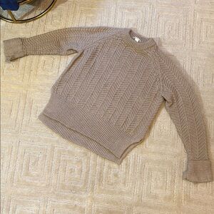 H&M Taupe Cable Knit Sweater